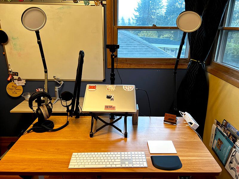 ultimate space-saving desk setup