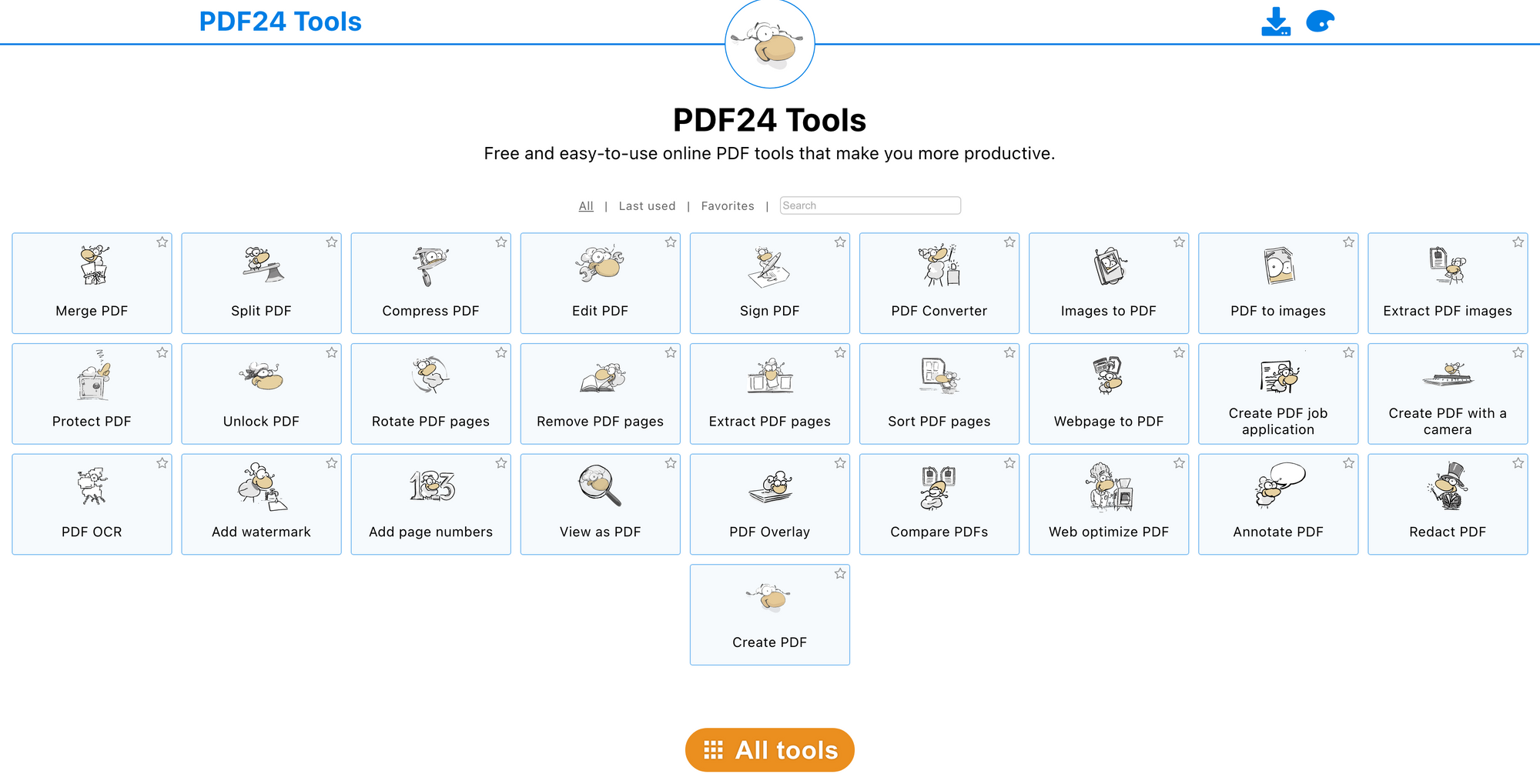 PDF24 Tools website 