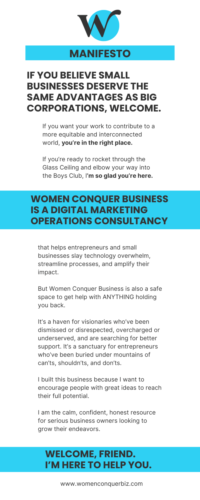 Women Conquer Business Manifesto