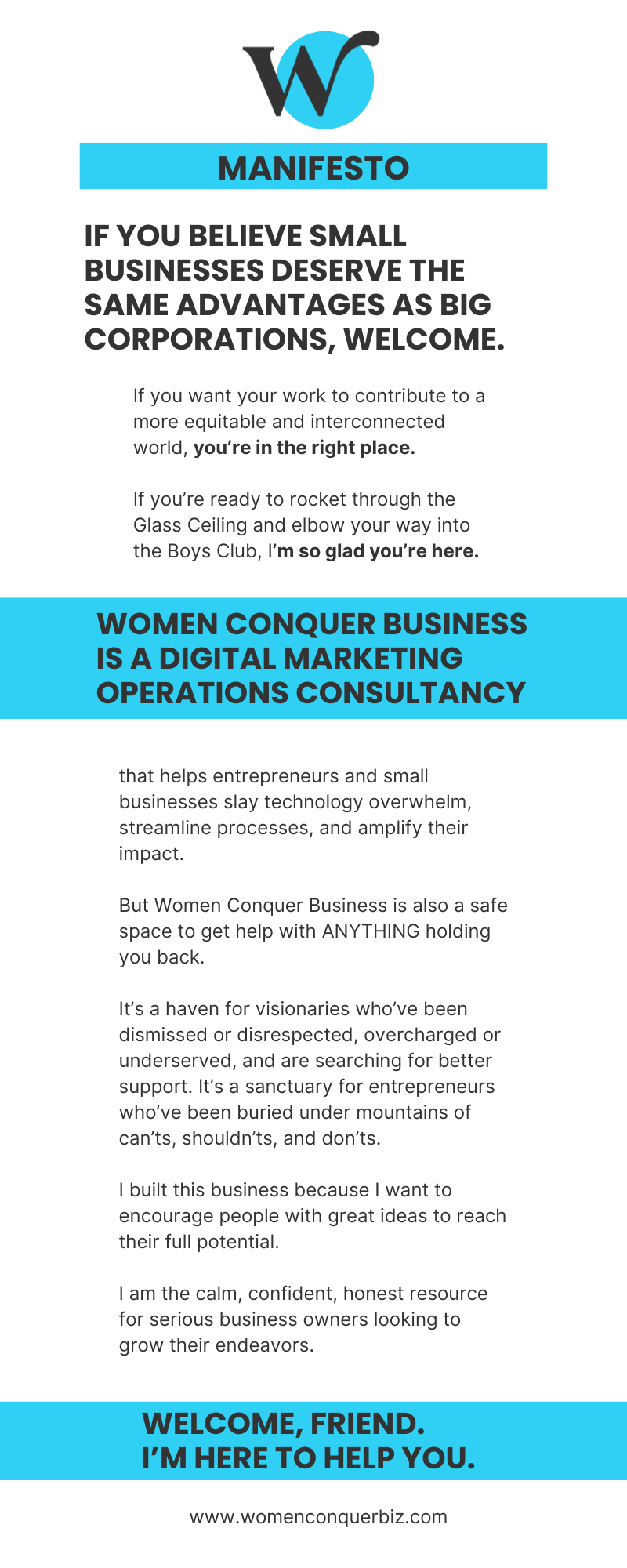Women Conquer Business Manifesto 3 Women Conquer Business Manifesto