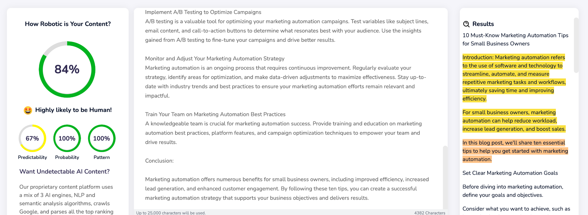 Content at Scale's AI Detector helps you create content that sounds less ... Robotic.