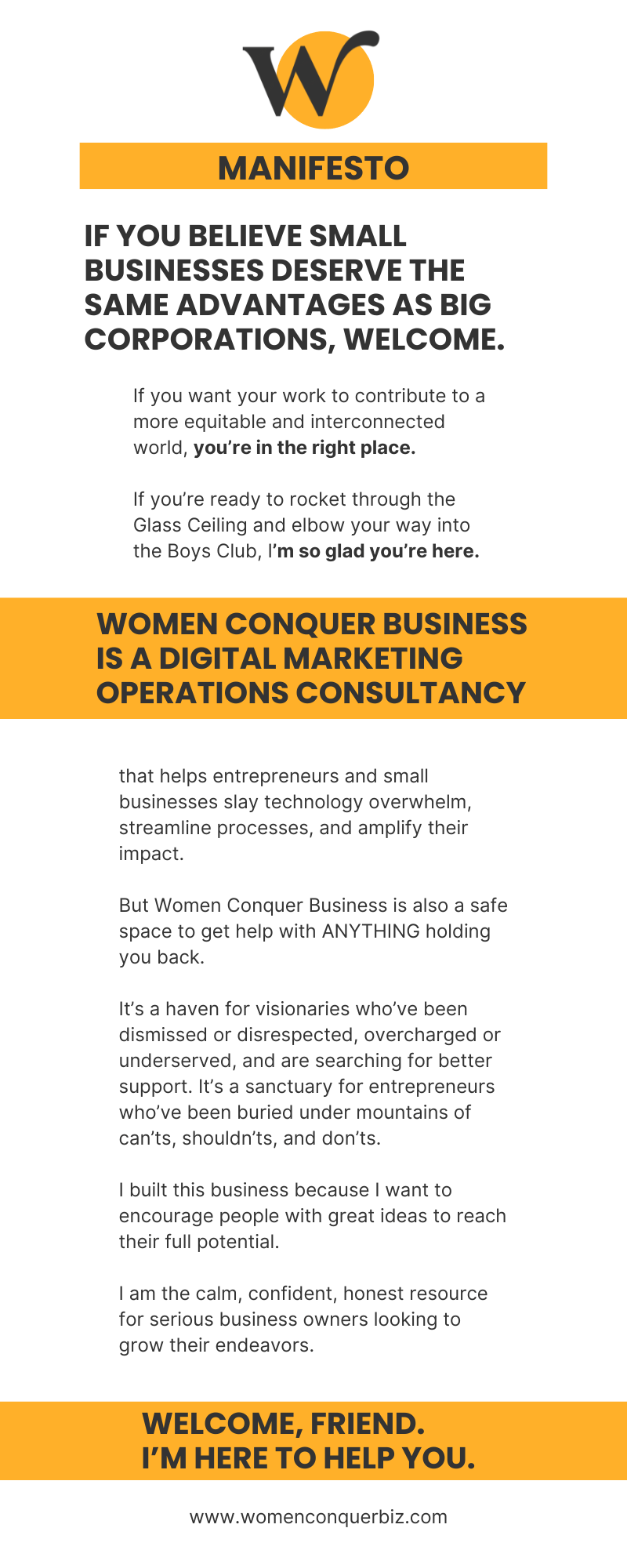 Women Conquer Business Manifesto