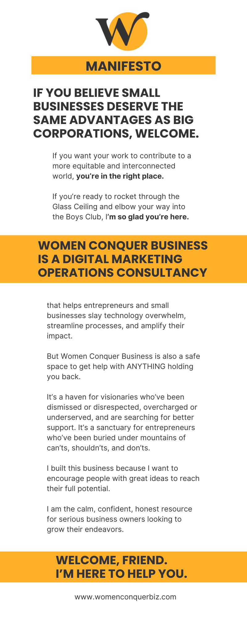 Women Conquer Business Manifesto 3 Women Conquer Business Manifesto