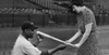 c. 1938. Effa Manley Newark Eagles ball cap instructed on how to hold a bat