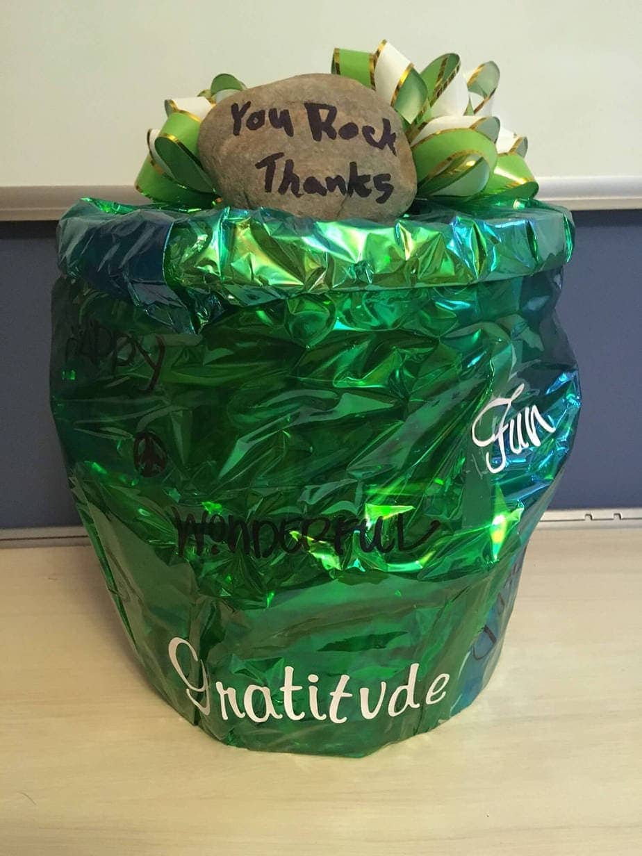 Gratitude jar from leadership training