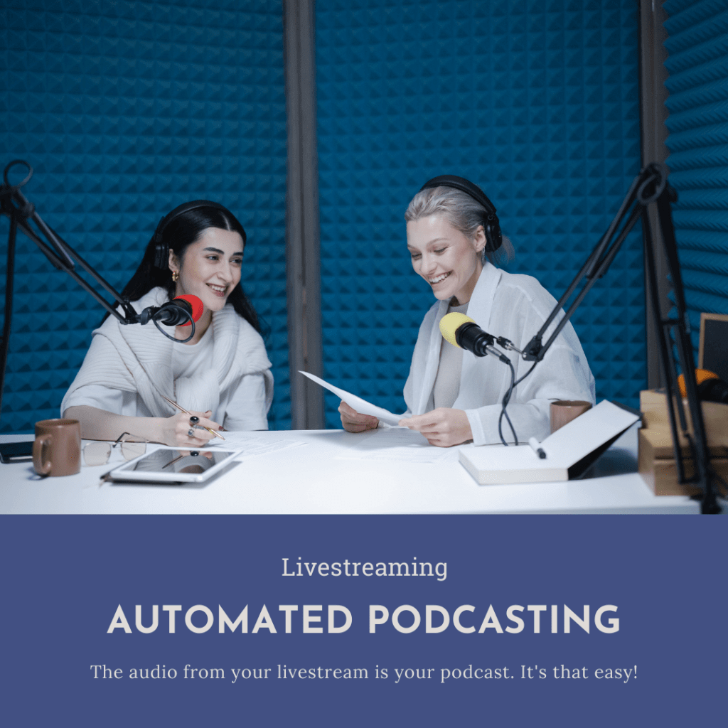 Livestreaming automated podcasting