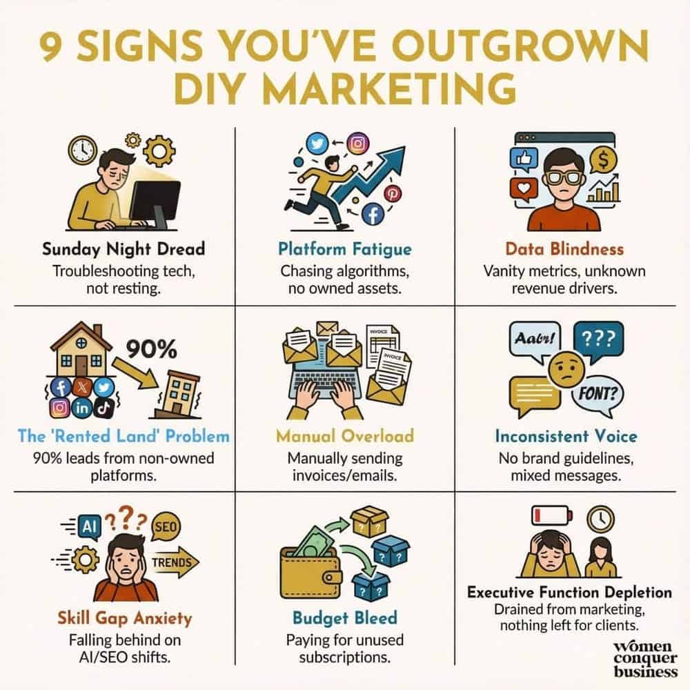 How to Find the Right Marketing Consultant for Your Small Business (2026) 9 signs you’ve outgrown diy marketing