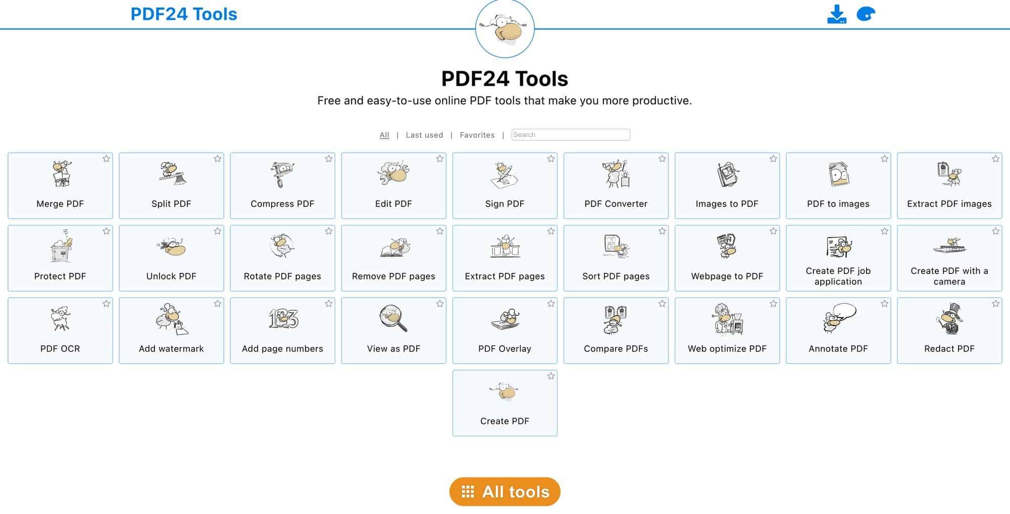 PDF24 Tools website 