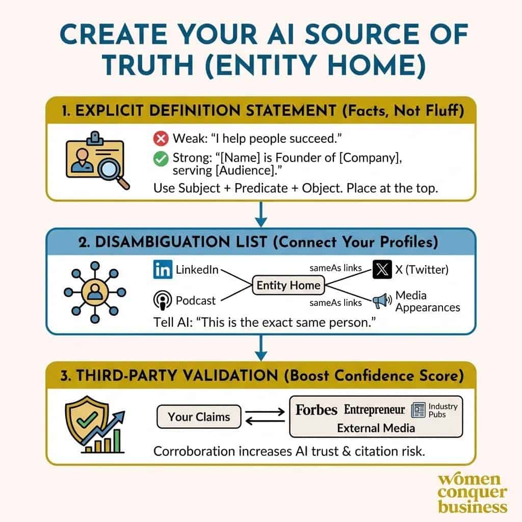 How to Get Your Business Mentioned by ChatGPT: The Authority Blueprint for Solopreneurs create your ai cource of truth to boost visiblity