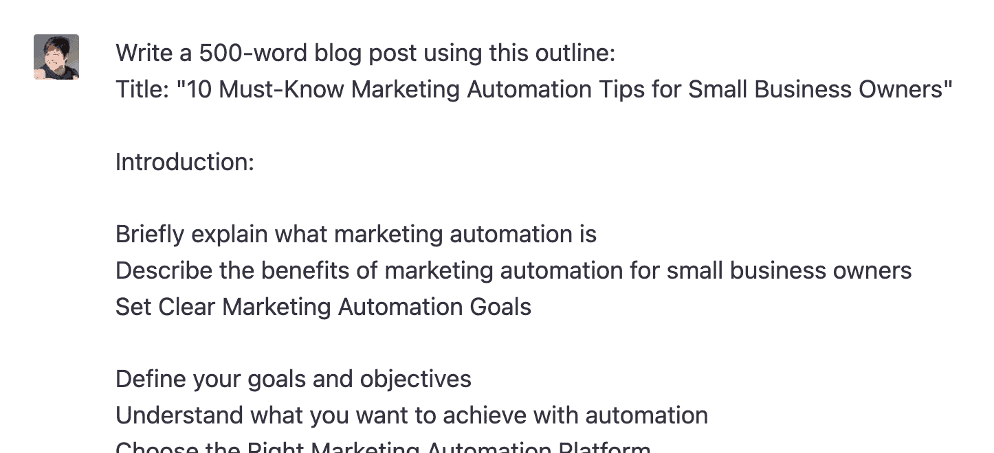 Save Time with this Free 10-Step AI Blog Workflow ChatGPT prompt 500-word blog post using this outline