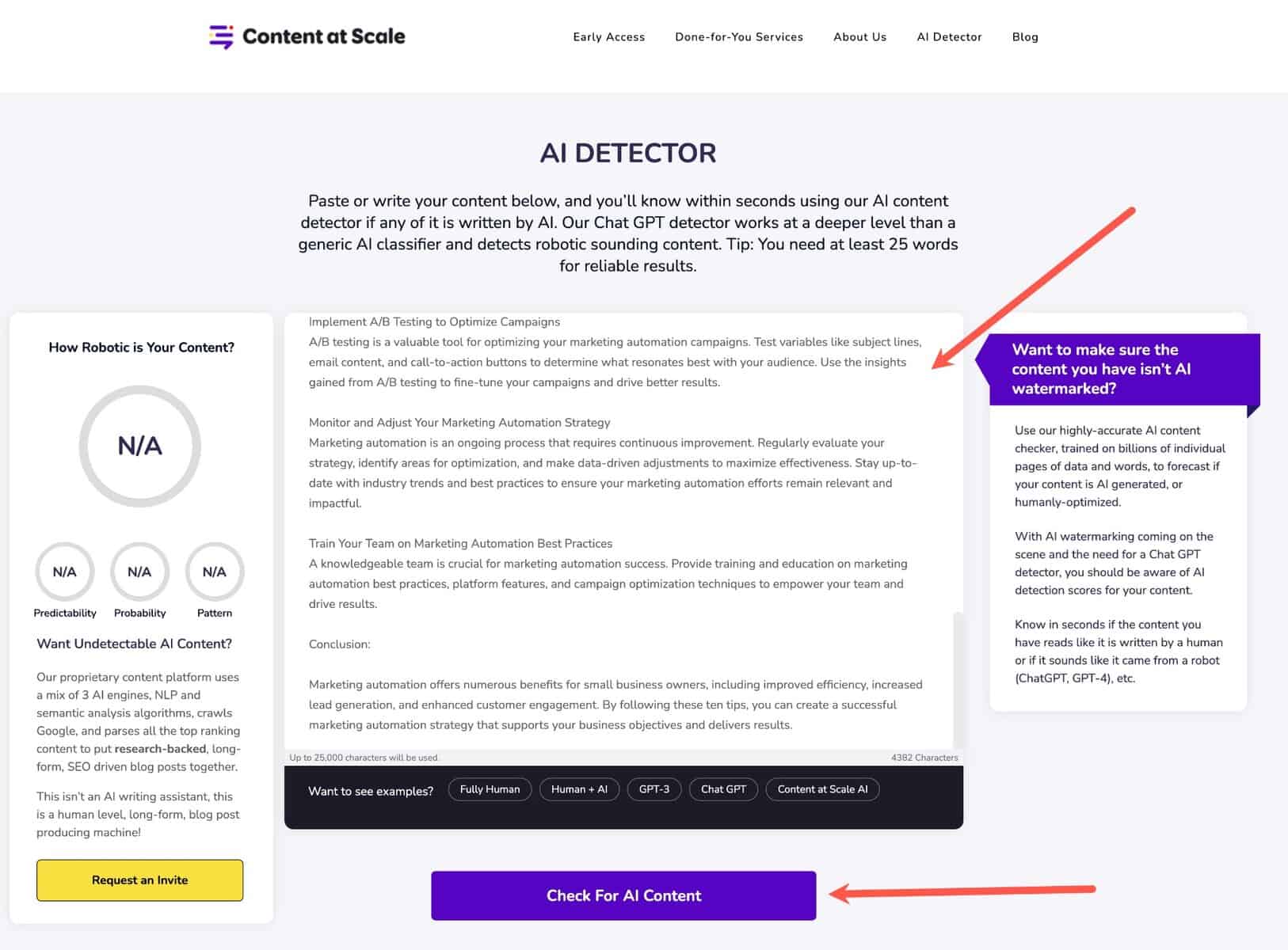 Save Time with this Free 10-Step AI Blog Workflow Content at Scale free AI Detector.