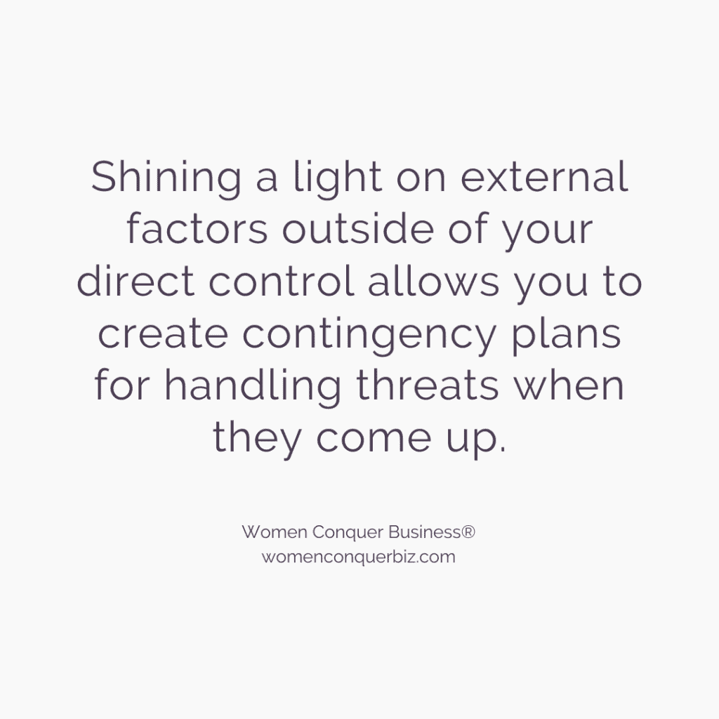Ultimate Guide To SWOT Analysis Importance While Creating Your 2022 Marketing Plan 6 Shining a light on external factors outside of your direct control allows you to create contingency plans for handling threats when they come up.