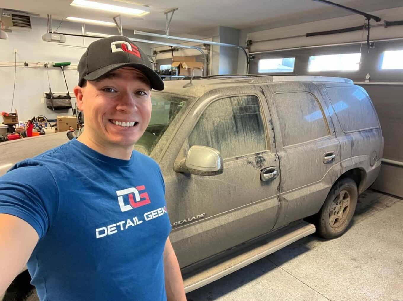 #1 Biggest Social Media Myth You Must Give Up The Detail Geek with the abandoned Cadillac Escalade. He knows that the best way to sell his line of detailing products is to show transformation first.