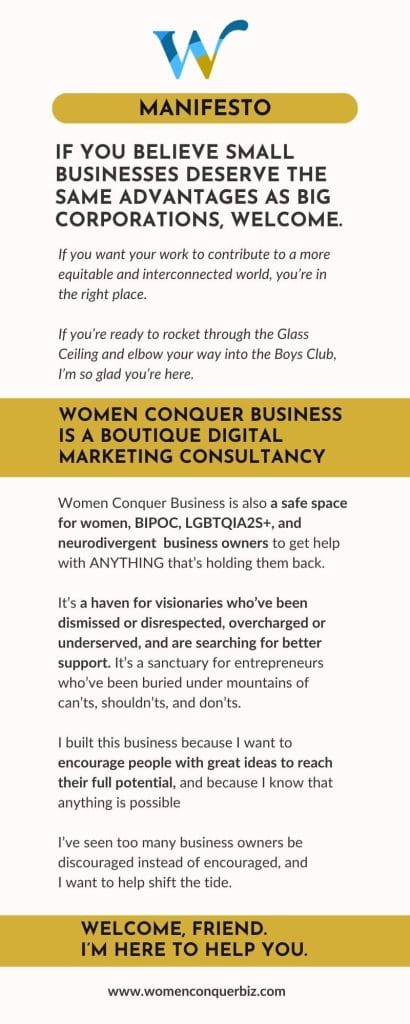 Women Conquer Business Manifesto 3 women conquer business manifesto