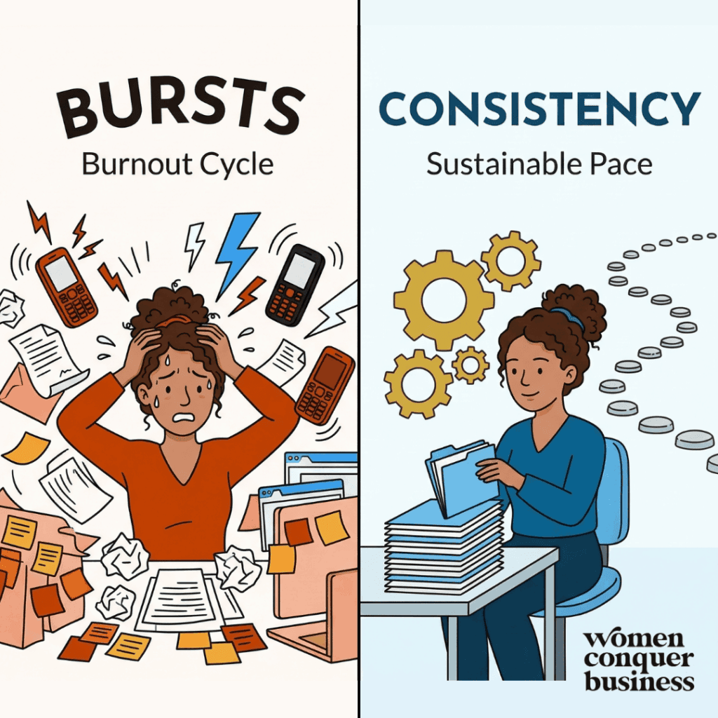 burnout cycle vs sustainable pace
