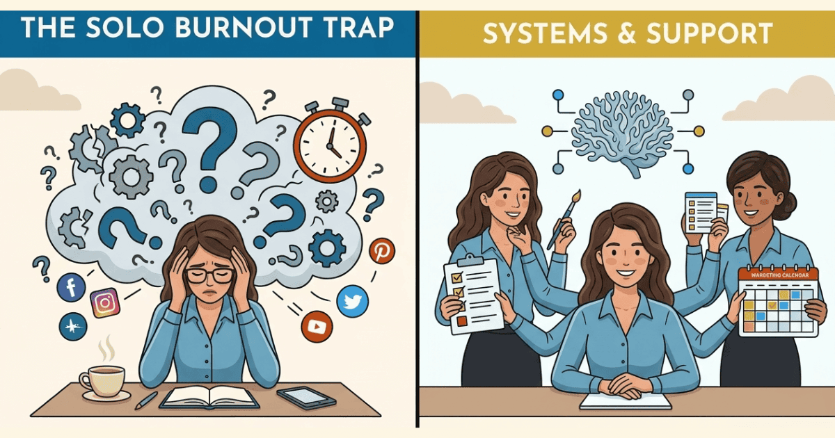 Why Solopreneurs Burn Out Marketing Alone (And What to Do About It) Why Solopreneurs Burn Out Marketing Alone (And What to Do About It)