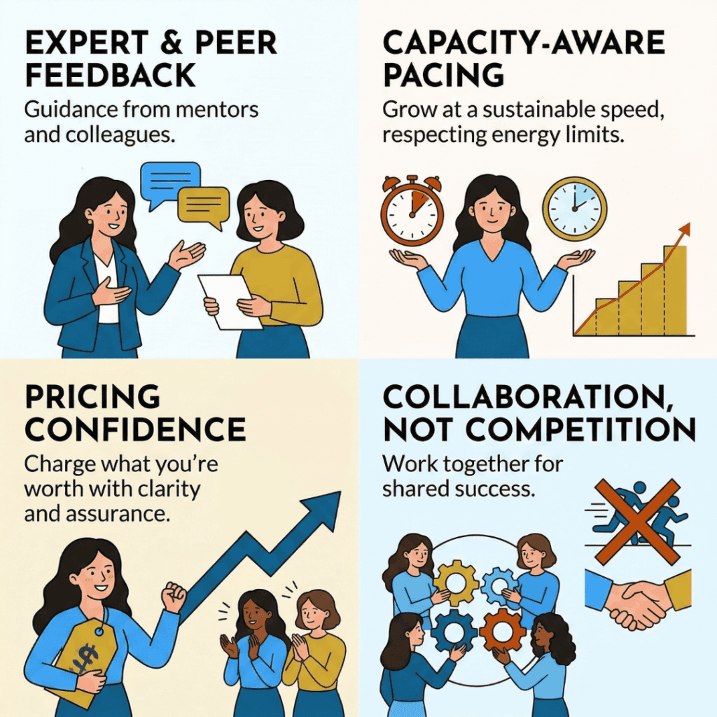 What Women Solopreneurs Need from a Business Community (It's Not Another Course) what women solopreneurs should look for in a mastermind