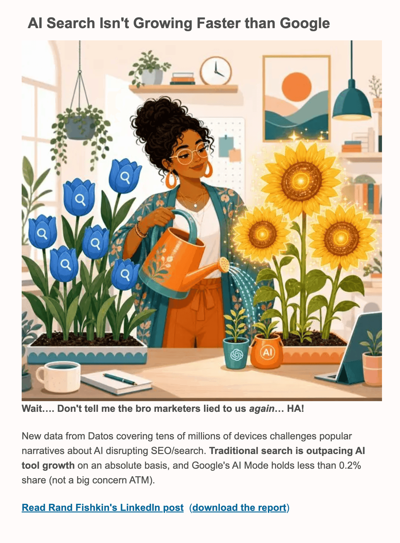 Women Conquer Business Newsletter datos sparktoro